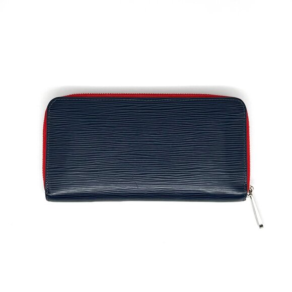 AUTH Louis Vuitton EUC Navy & Red Epi Leather Zippy Long Wallet with COA - Picture 4 of 17